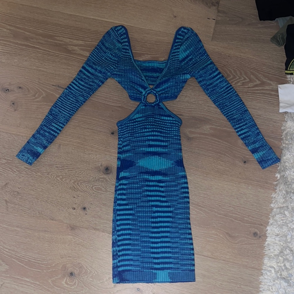 Size S/XS Beginning Boutique Blue Knit Mini Dress